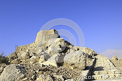 Arabian Fort in Ras al Khaimah Arab Emirates Stock Photo