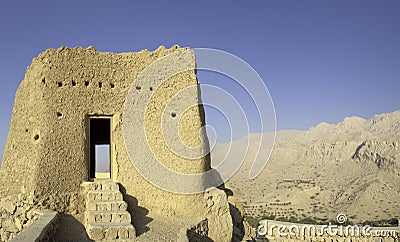 Arabian Fort in Ras al Khaimah Arab Emirates Stock Photo