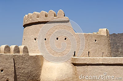 Arabian fort in Ras al Khaimah Stock Photo