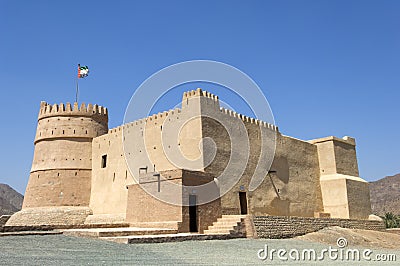 Arabian fort in Ras al Khaimah Stock Photo