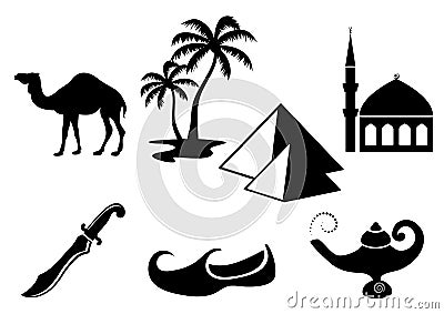 Arabian Icons Vector Illustration