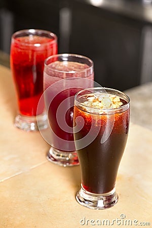 Arabian juice of jellab served in holey mint ramadan Stock Photo