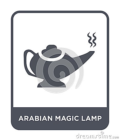 arabian magic lamp icon in trendy design style. arabian magic lamp icon isolated on white background. arabian magic lamp vector Vector Illustration