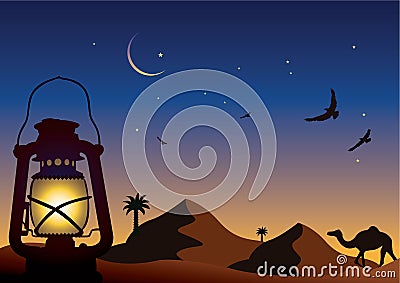 Arabian night Vector Illustration