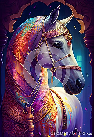 Arabian night drawing Stock Photo