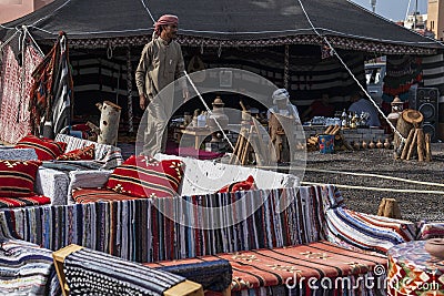 Arabian Street cafe with visitors Editorial Stock Photo