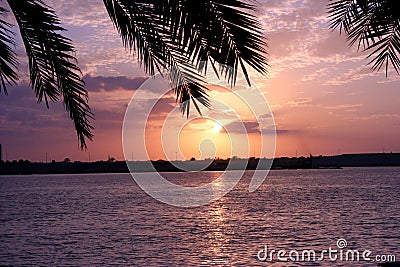 Arabian sunset Stock Photo