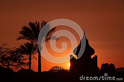 Arabian Sunset Stock Photo