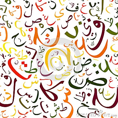 Arabic alphabet background Stock Photo