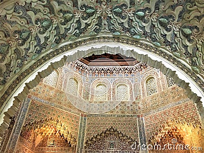 Arabic Art and Granada`s magic Editorial Stock Photo