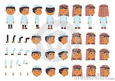 Arabic Boy Vector Illustration