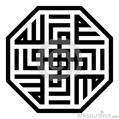 Arabic calligraphy `HOWA ALLAH`, translated as: `IS THE GOD`. Stock Photo