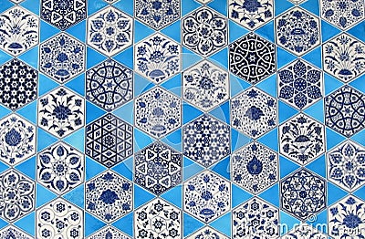 Arabic ceramic wall Stock Photo