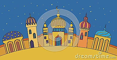 Arabic city Vector Illustration