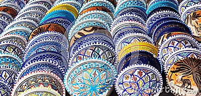 Arabic colorful pottery Stock Photo