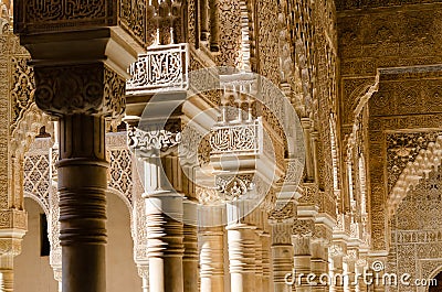 Arabic columns Stock Photo