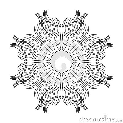 Arabic floral ornament mandala Vector Illustration