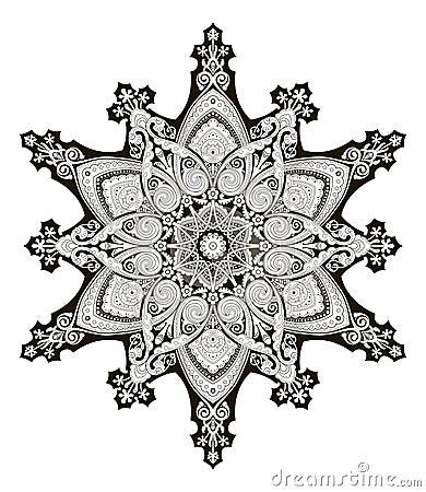 Arabic floral pattern motif Vector Illustration