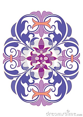 Arabic Floral Seamless Border. Traditional Islamic Design. Mosque decoration element. - Vector Vector Illustration