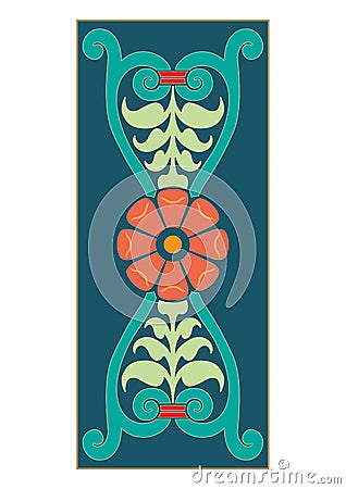 Arabic Floral Seamless Border. Traditional Islamic Design. Mosque decoration element. - Vector Vector Illustration