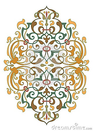 Arabic Floral Seamless Border. Traditional Islamic Design. Mosque decoration element. - Vector Vector Illustration