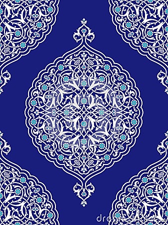 Arabic floral seamless pattern. Traditional islamic background. Vector Illustration