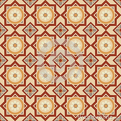 Arabic floral tiles pattern Stock Photo