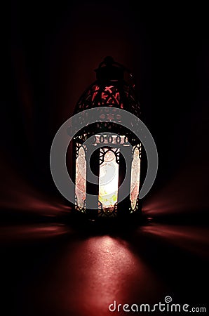 Arabic lamp with beautiful lights Stock Photo