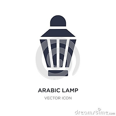 arabic lamp icon on white background. Simple element illustration from Religion concept Vector Illustration