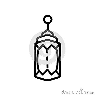 Arabic Lantern icon vector isolated on white background, Arabic Lantern sign Vector Illustration