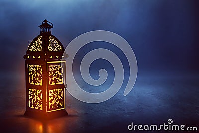Arabic lantern, Ramadan kareem background Stock Photo