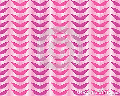 Arabic leaf vertical connect striped seamless pattern Vector Illustration