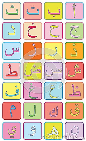Arabic Letters Stock Photo