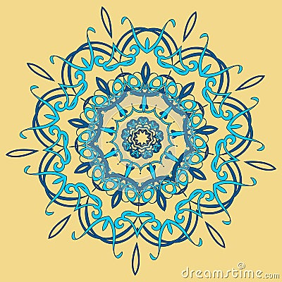 Arabic color mandala Vector Illustration