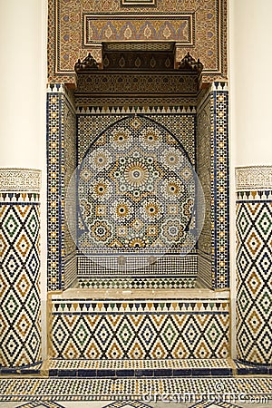 Arabic Mosaic decorations Stock Photo