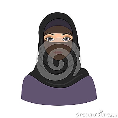 Arabic muslim woman Vector Illustration