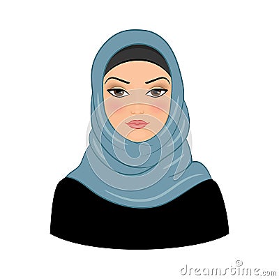 Arabic muslim woman Vector Illustration