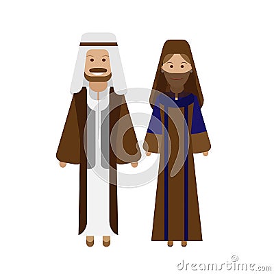 Arabic national dress Vector Illustration