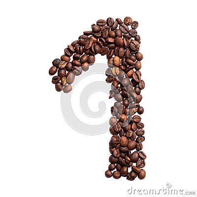 coffee pattern made from coffee beans Stock Photo