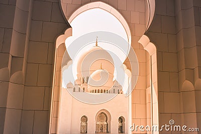 Arabic oriental islamic style geometric pattern building. Stock Photo