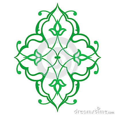 Arabic oriental ornament. Floral pattern motif., Vector Illustration