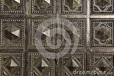 Arabic ornament pattern texture on the doors Stock Photo