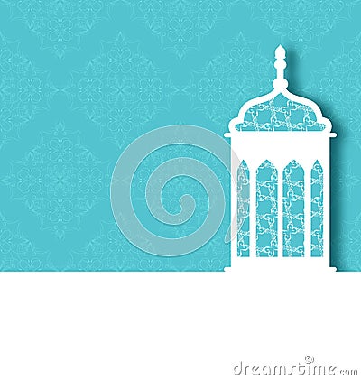 Arabic ornamental lamp for Ramadan Kareem Vector Illustration