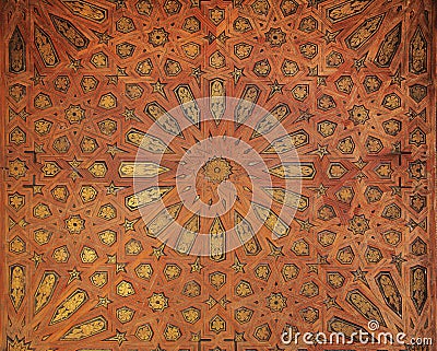 Arabic pattern at Alhambra palace Stock Photo