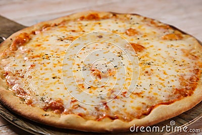 Arabic Pizza jibin served in cutting board isolated on background top view of fast food Stock Photo