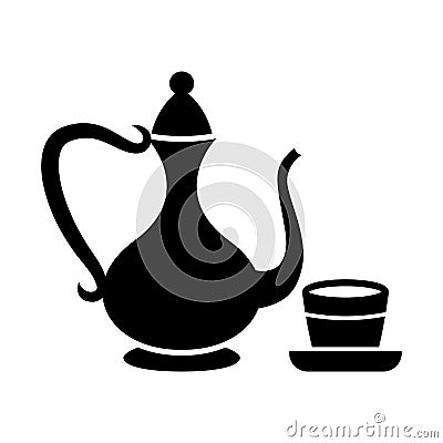 Arabic qahwa Isolated Vector icon that can be easily modified or edited Vector Illustration