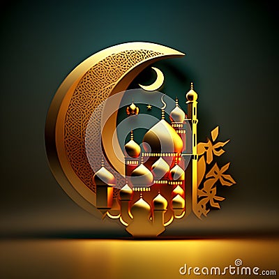 Arabic Ramadan Kareem backgrounds Ai generated Stock Photo