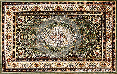 Arabic rug with floral pattern Stock Photo