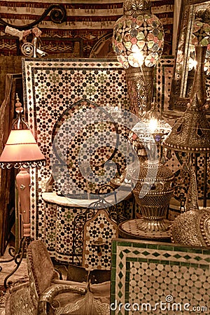 Arabic souvenirs shop Stock Photo