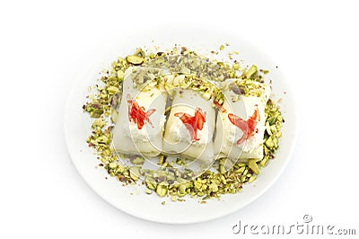 Arabic sweets with cheese `Halawa bil jubn` Stock Photo